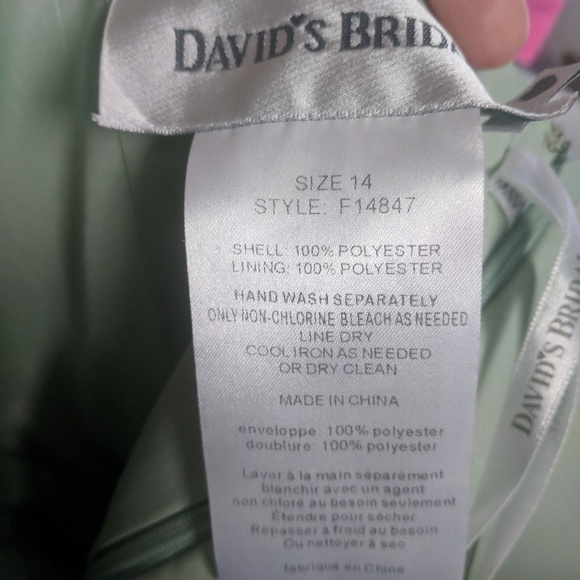 Davids Bridal Short Chiffon Crinkle Dress - Picture 8 of 9